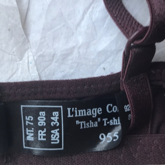 NWT Le Mystere Underwire T-shirt Bra 34A Burgundy - Picture 5 of 5